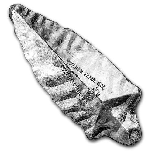 3 oz Hand Poured Silver - MPM (Indian Arrowhead) - Picture 2 of 2