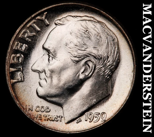 1959 Silver Roosevelt Dime-Choice Gem BU Lustrous No Reserve #i6653