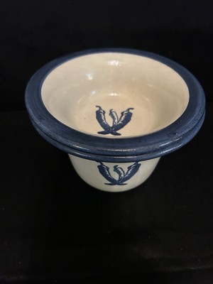 W.A. Painter Pottery Works Hand Turned Pottery Hot Cold Dip Keeper Crock Salsa