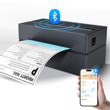 Label Printer Bluetooth 4X6 Thermal Wireless Shipping Label Maker Comp with Wind