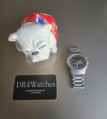 Porsche Design Rattrapante on Bracelet; Full Titanium; Ref 6613.10