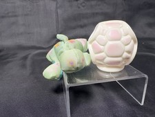 VTG 1980s Fisher Price Smooshees Shelly Turtle Plush with Shell