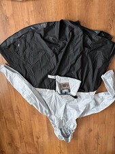 Decathlon Rain Poncho Waterproof Unisex Size M/L Grey/BLCK Reflective Trim