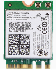 INTEL 7265AC 867mbps WIFI5 Bluetooth 4.2 Network Card