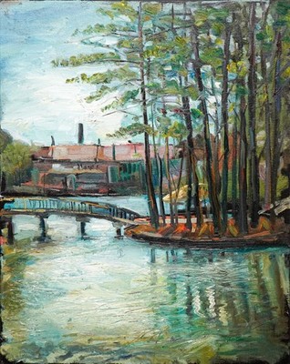 Oil Landscape Painting Original Artwork Impressionism Duda