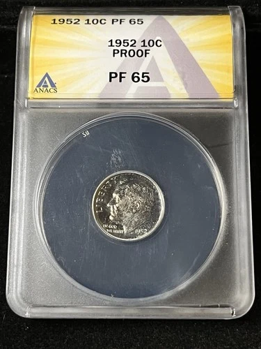 1952 roosevelt dime proof 65 Toner