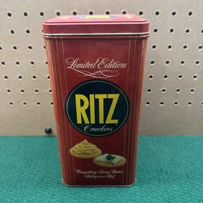 Ritz Crackers Limited Edition Tin Red Nabisco Metal Canister Vintage 1986