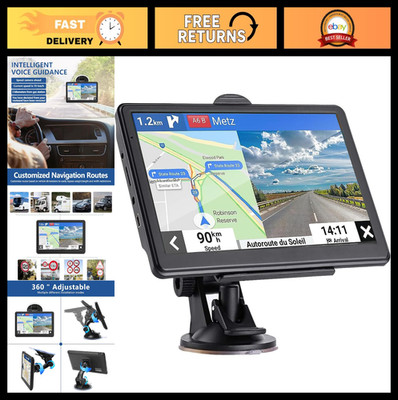 7'' GPS Navigation System for Car & Truck | Voice Guidance, Speed Camera Alerts,