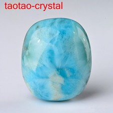 116.15Ct Larimar Gemstone Cabochon Atlantis Stone Blue Pectolite Gemstone Pendan