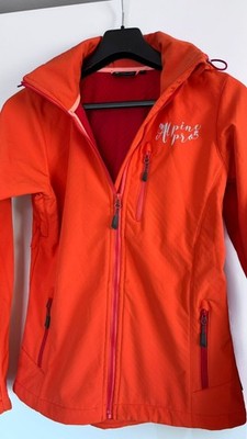 Soft Shell Jacke Nootka von Alpine Pro, orange, Kapuze, Gr. M, regular fit