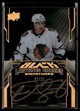 2023-24 SPx UD Black Lustrous Rookie Signatures Gold David Gust Rookie Auto