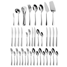 32-Piece Silverware Set Stainless Steel Flatware Utensil Dishwasher Safe Kitchen