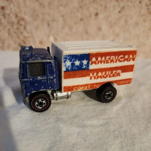 Hot Wheels Redline 1973 Hong Kong American Hauler Box Truck Vintage Flag