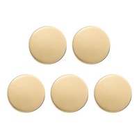 5 Stk. Runde Metall. KnöPfe 18Mm Flach FüR NäHarbeit, Mattgold