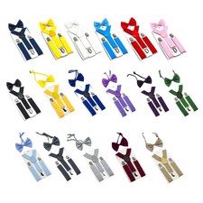 2lots Wide Suspenders Children Shirt Modern Holders Elastic Suspenders Straps