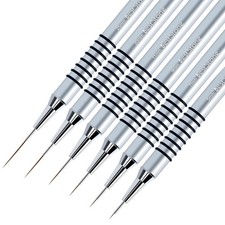 6PCS Nail Art Liner Brushes 5/7/9/11/20/25mm Gel Polish Thin Detail Painting