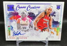 2025 Impeccable WNBA KIKI IRIAFEN Holo Silver Canvas Creations 5/25 Mystics RC