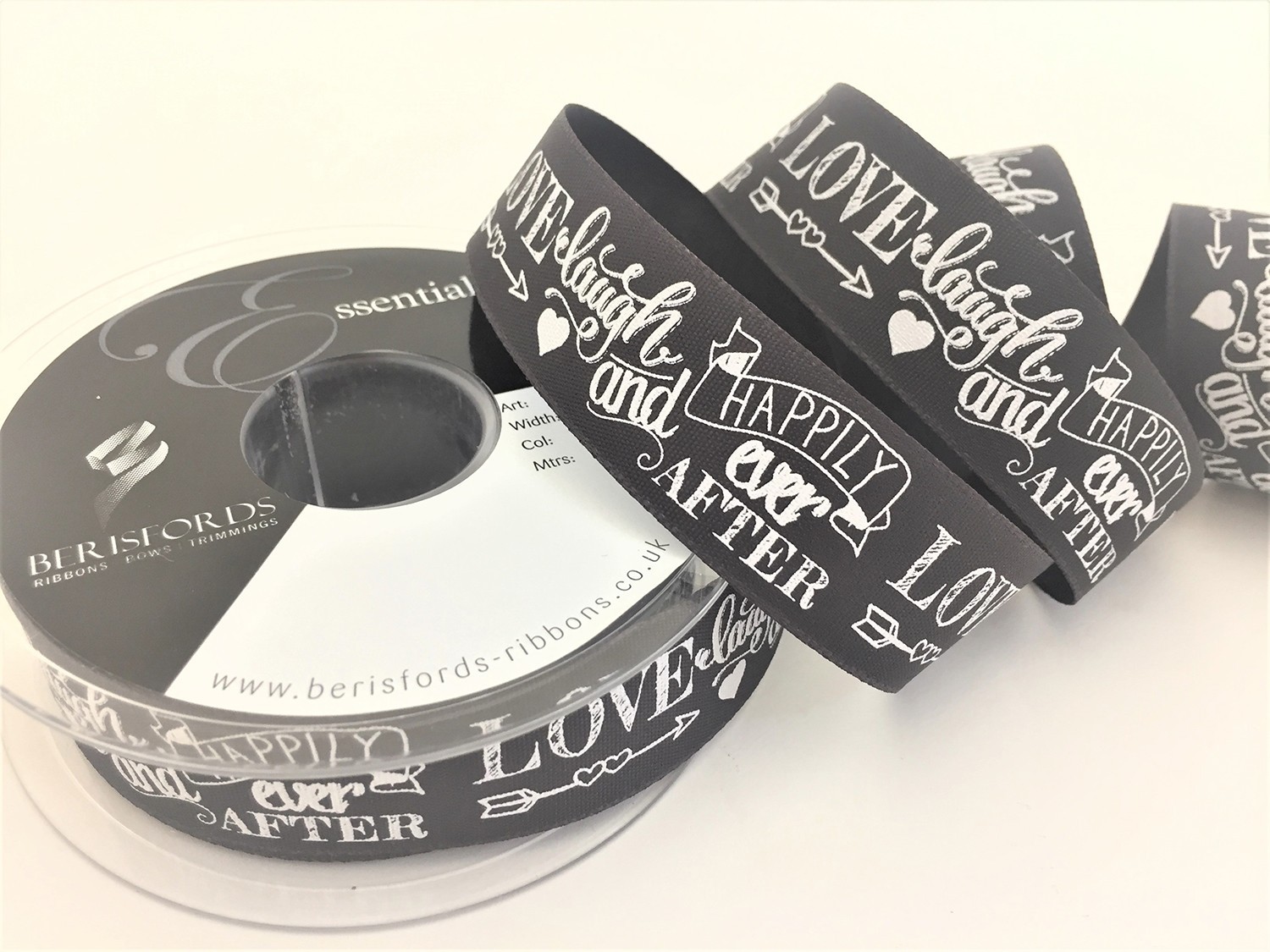 Berisfords Happily Ever After Chalk Wedding Ribbon 25mm by the Metre New