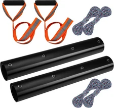 2 Pcs Deer Drag Sleds Sled Game Hauler with 2 Heavy Black, Black 