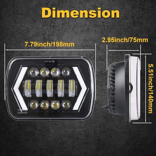 130W 7x6 5x7 LED Headlight Bulb For Mazda Pickup B2000 B2200 B2600 1986-93