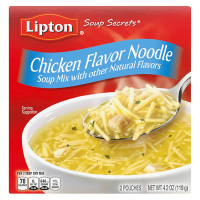 SOUP SECRETS Lipton Instant Soup Mix Chicken Flavor Noodle For a Warm Cup of Sou