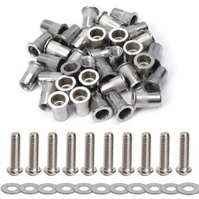 Stainless Steel M6 Rivet Nuts and Button Head Bolts 1" Button Bolt 1"