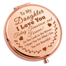 Daughter Inspirational Gifts Compact Makeup Mirror Daughter Wedding Gift from