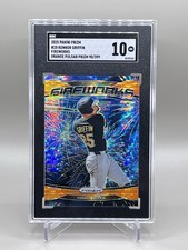 Konnor Griffin 2025 Panini Prizm #25 Fireworks Orange Pulsar /399! SGC-10 GEM!