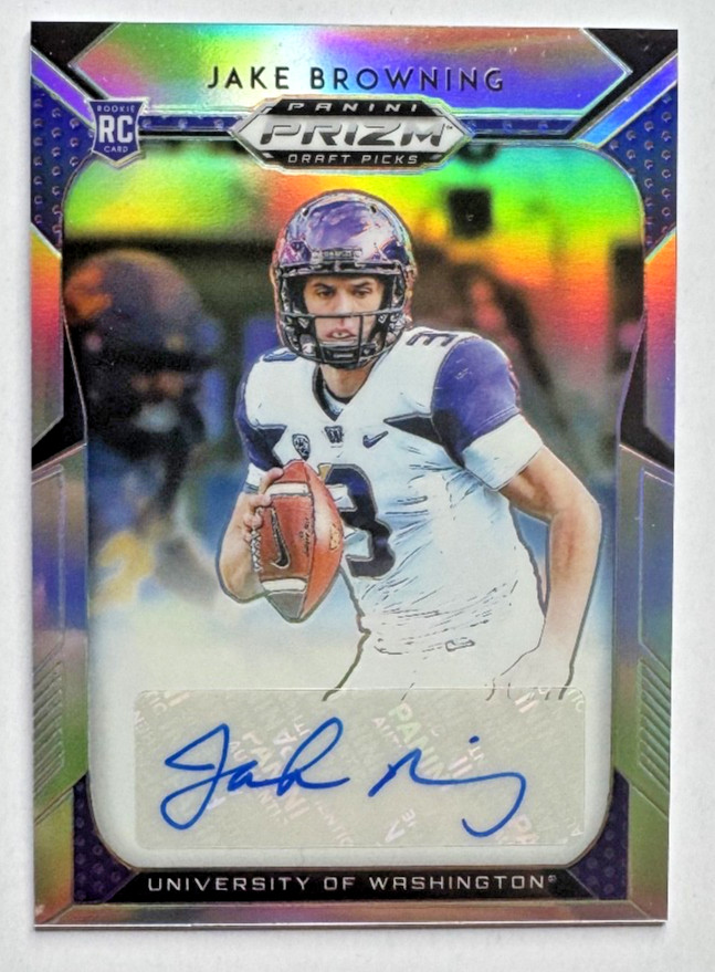 Jake Browning 2019 Panini Prizm Draft Picks RC AUTO AUTOGRAPH #278 Huskies