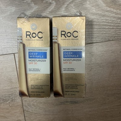 2 RoC Retinol Correxion Deep Wrinkle Daily Moisturizer SPF 30 1oz