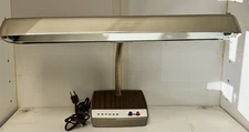 Vintage Industrial Mid Century Marks Deluxe Metal Gooseneck Desk Lamp