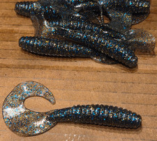 5" Fat Grub Bluegill Trailer 50 Count Bulk Bag Bass Plastic Worm