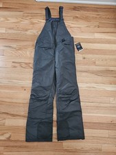 Arctix Boys Snow Bib Overalls Pants Kids Youth Medium 10/12 Insulated 5K Gray