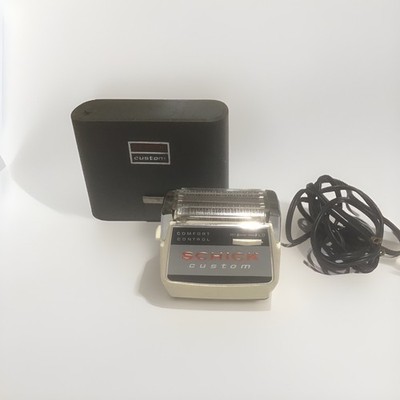 Vintage Schick Cordless Electric Shaver with Hard Case & Cord