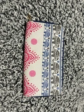 NWT Old East Main Co. Fashion Wallet Elephant Print Zip Closure