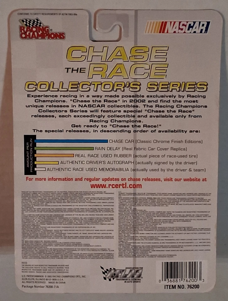 Chase The Race Collector's Series 2002 1:64 Ricky Craven #32 Racing Champions Foto 2 de 3
