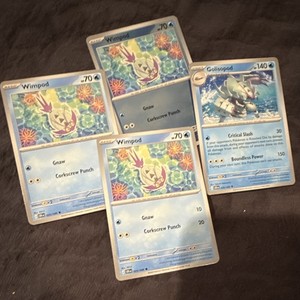 Pokemon TCG Sun & Moon Wimpod 025/066 x3 + Golisopod 026/066 4-Card Lot rev holo