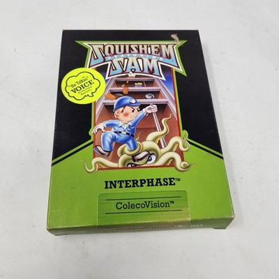 Squish em Sam Interphase Coleco Vision Poster/manual Game Box CIB Complete 