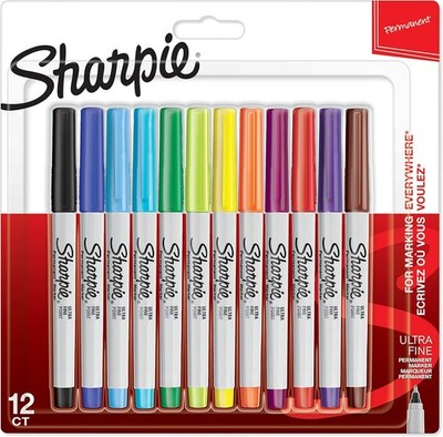 Sharpie Permanent Marker | Marker Stifte mit ultra-feiner Spitze | gemischte