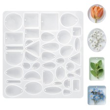 Silicone Resin Jewelry Molds Reusable Casting Tray for Jewelry Making Pendant