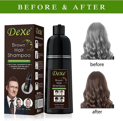 MARKENLOS Dexe Black/Brown Hair Shampoo 5 Minuten Instant Dye Hair Darkening Long Lasting-