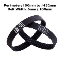Rubber Timing Synchronous Belt 2GT 6mm/10mm Close Loop Engine 3D Printer CNC