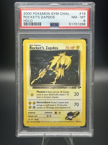 Rocket's Zapdos 15/132 Gym Challenge Holo