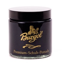 Burgol Premium Schuh Pomade 100ml SCHWARZ mit Tiegelb&uuml;rste Schuhcreme Emulsion