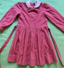 VTG Laura Ashley Great Britain Girls 5-6 Long Sleeve Red Cottagecore