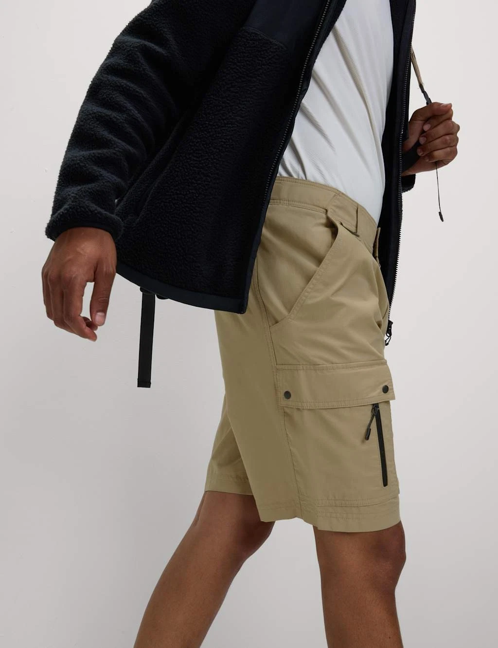 Marks & Spencer Mens Cotton Cargo Shorts in Sand - M&S
