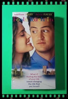 Fools Rush In (1997) VHS Matthew Perry, Salma Hayek Factory Sealed!