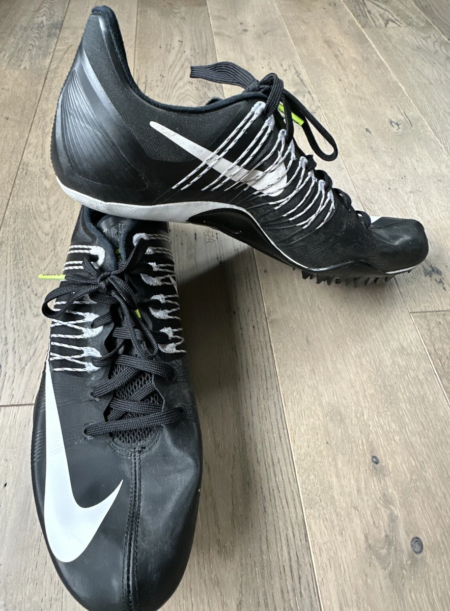 Nike Zoom Flywire Black White metal Spikes Men s 13 Racing Sprint