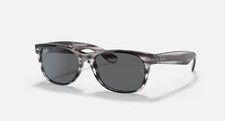 RayBan New Wayfarer Color Mix Striped Grey/Dark Grey 55mm Sunglasses RB2132 6430