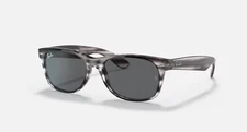 RayBan New Wayfarer Color Mix Striped Grey/Dark Grey 55mm Sunglasses RB2132 6430